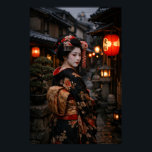 Geisha in Kyoto Poster<br><div class="desc">This image of a Geisha in Kyoto will appeal to those who adore Japanese culture and artwork. With a slightly dark theme,  this wall art will look superb on a wall in a room with smooth tones.</div>