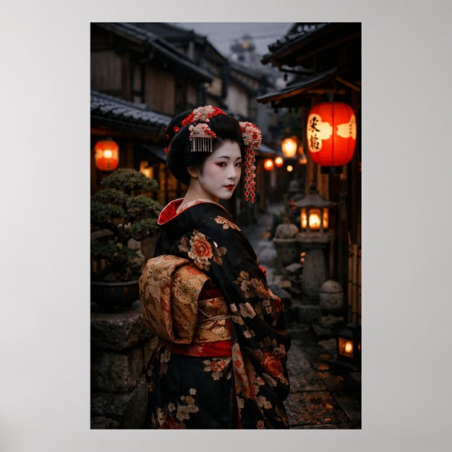 Geisha in Kyoto Poster (Framsidan)