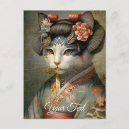 Geisha-katt. Anpassa. Vykort