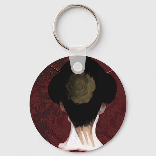 Geisha Keychain Nyckelring (Framsida)