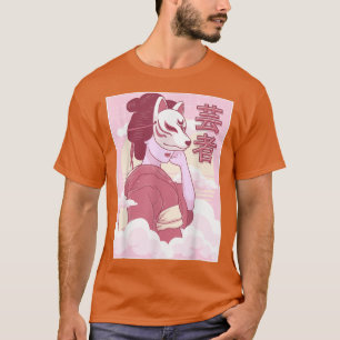Geisha Kitsune Mask Japansk Fo Mask T Shirt