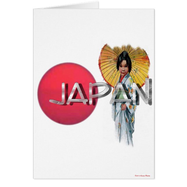 Geisha-kort Hälsningskort (Framsidan)