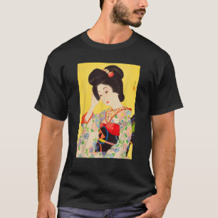 Geisha Maiko Kimono Japansk konst som målar Ka T Shirt
