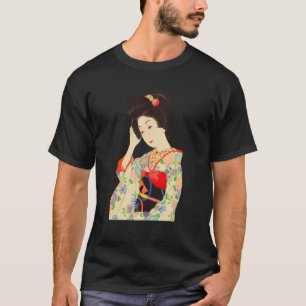 Geisha Maiko Kimono Japanskt målande Kawase T Shirt