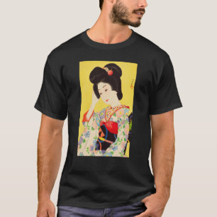 Geisha Maiko Kimono Japanskt målande Kawase T Shirt