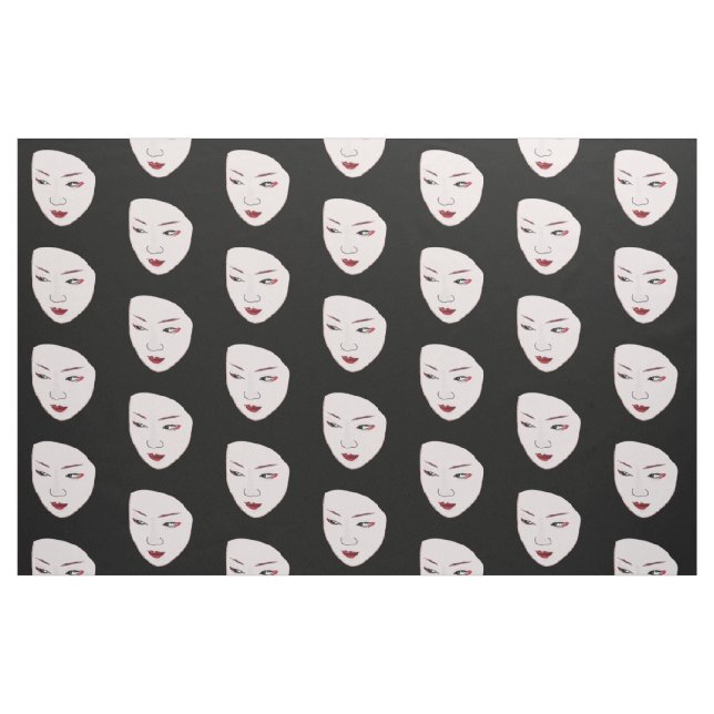 Geisha-mask Tyg (Fat Quarter)