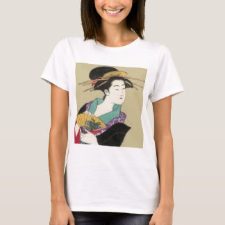 geisha med fläkten t-shirt