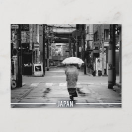 Geisha med Parbrella, Kyoto Streets Japan Vykort