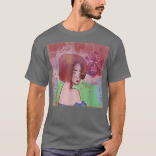 Geisha med samurai i molnen Japanska Harajuk T Shirt