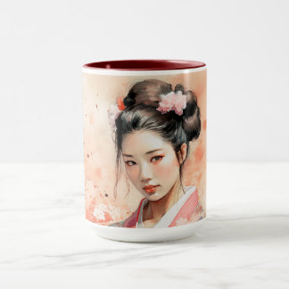 Geisha mugg - japanskt designad haiku-kaffemorm