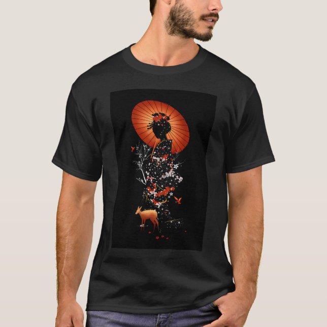 Geisha Natur T Shirt (Framsida)