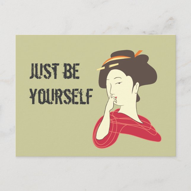 Geisha Nose Picking Vykort (Framsida)