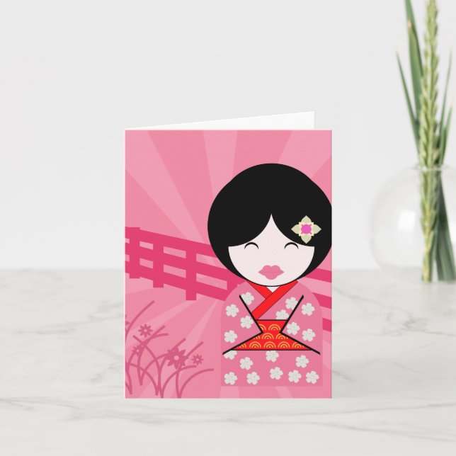 Geisha Notecard - blank Kort (Framsida)