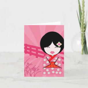 Geisha Notecard - blank Kort