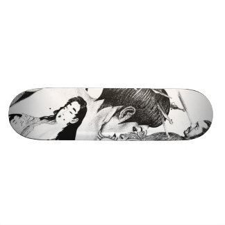 Geisha och samuraien mini skateboard bräda 18,5 cm