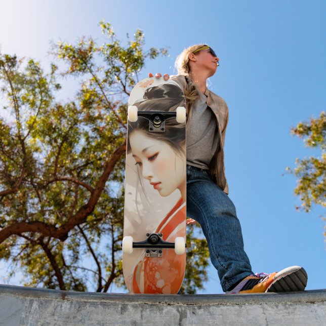 Geisha Orange Bläck Mini Skateboard Bräda 18,5 Cm (Utomhus 1)