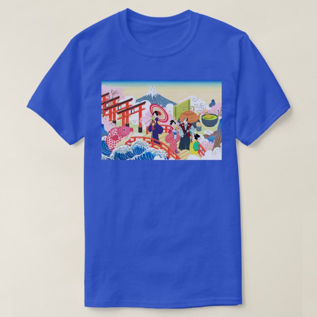 Geisha på Bridge T Shirt (Design framsida)