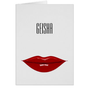 Geisha - pappra produkter hälsningskort