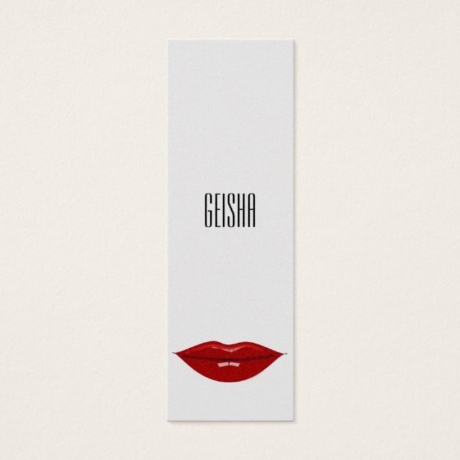 Geisha - pappra produkter litet visitkort (Framsidan)