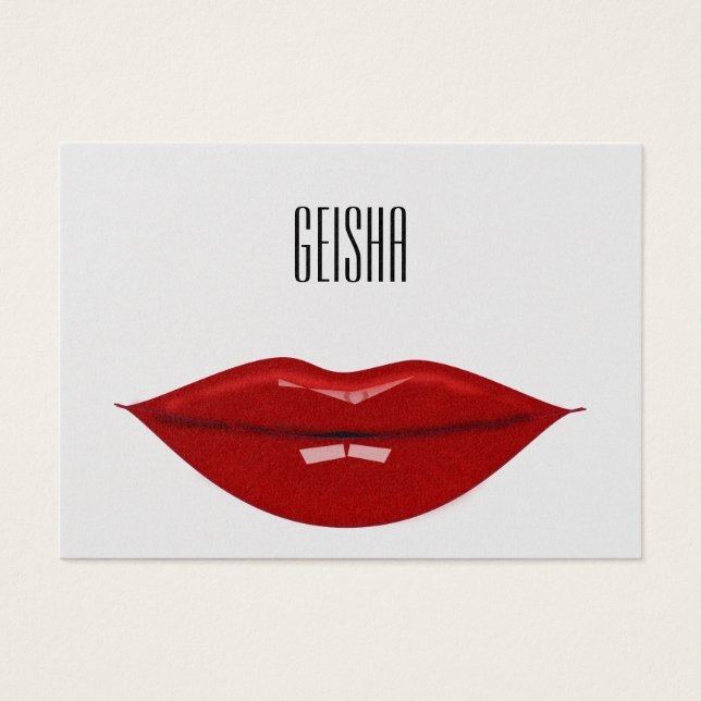 Geisha - pappra produkter visitkort (Framsidan)