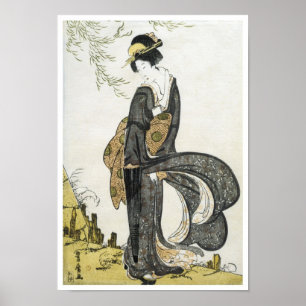 Geisha Permanent i Vinden, Toyohiro, 1805 Poster