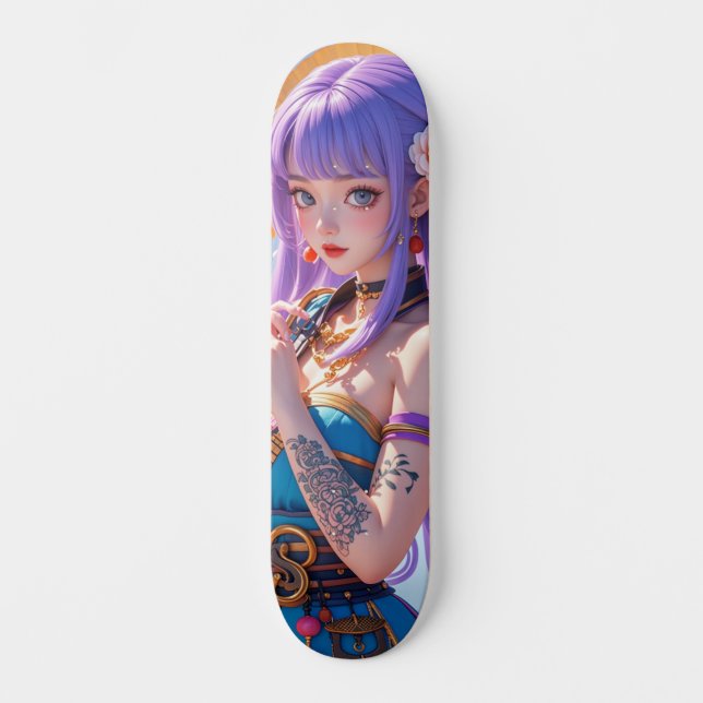 GEISHA PIRAT 8 MINI SKATEBOARD BRÄDA 18,5 CM (Framsida)