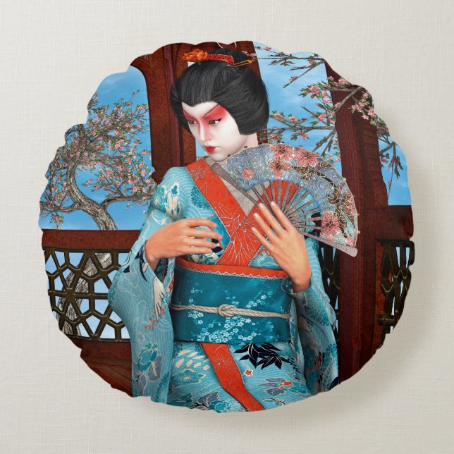 Geisha Rund Kudde (Framsidan)