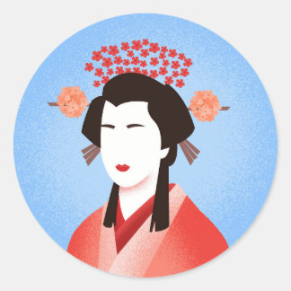 Geisha Runt Klistermärke