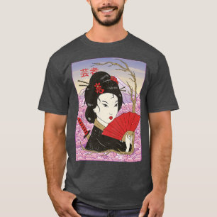 Geisha Samurai Japan Culture Japansk Kawaii Geish T Shirt