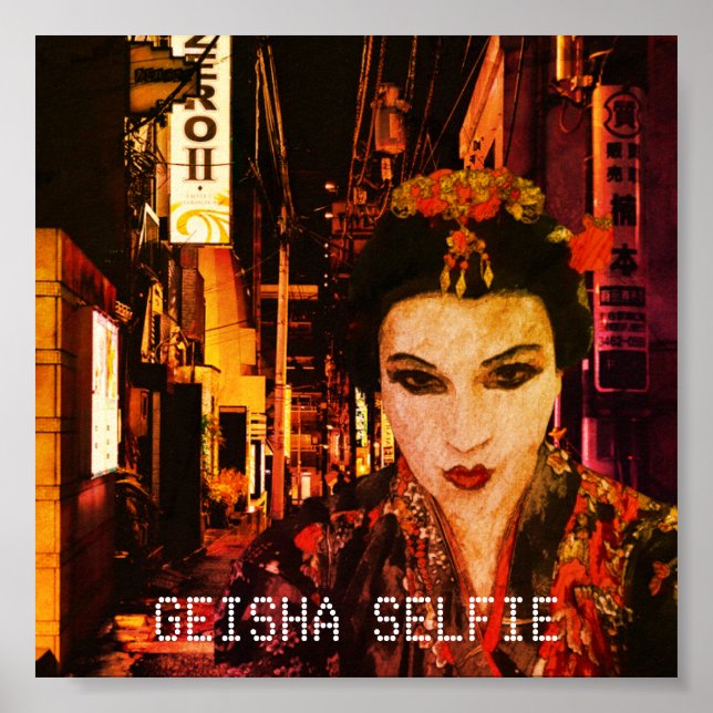 Geisha Selfie Wall Art Poster (Framsidan)