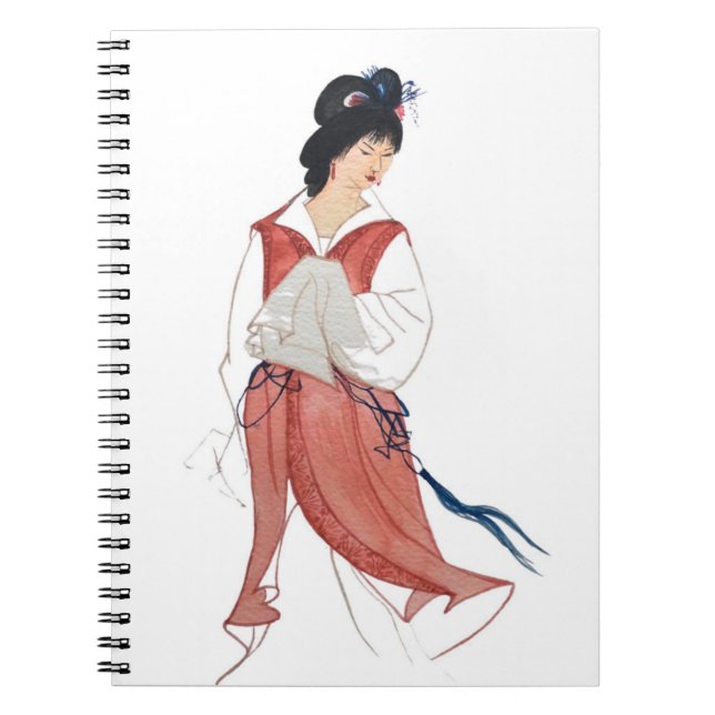 Geisha Spiral Notebook Anteckningsbok (Framsidan)