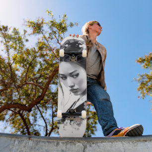 Geisha Svart Bläck Mini Skateboard Bräda 18,5 Cm