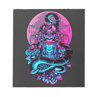 Geisha Tattoo Rosa blommigt  Anteckningsblock