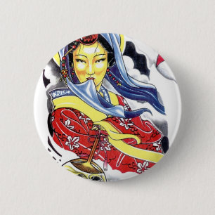 Geisha-tatuering design knapp