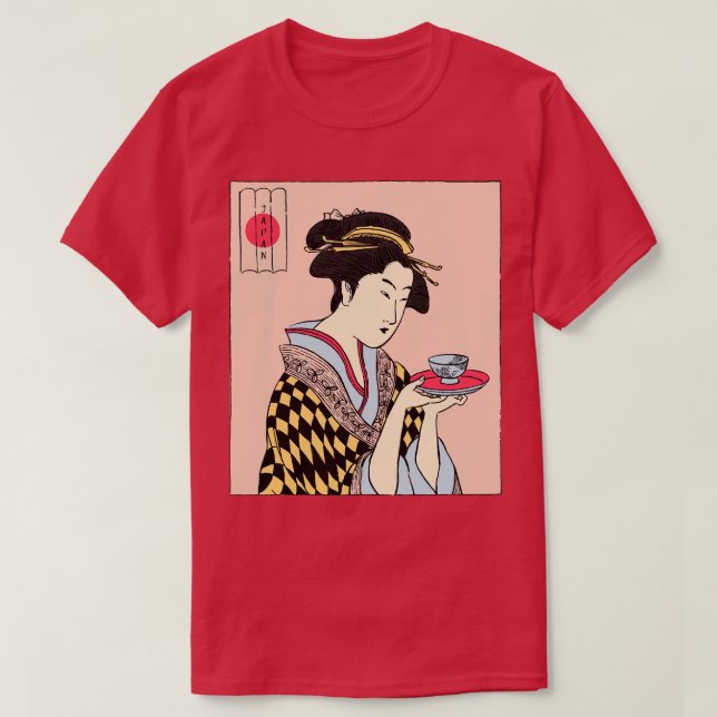 Geisha Tea Time T Shirt (Design framsida)
