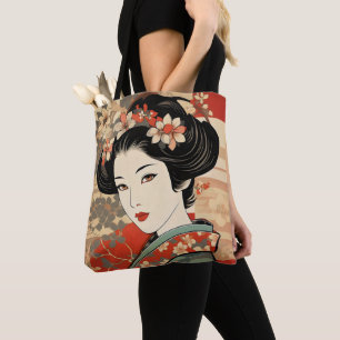 Geisha Traditional Ukiyo-e Tygkasse