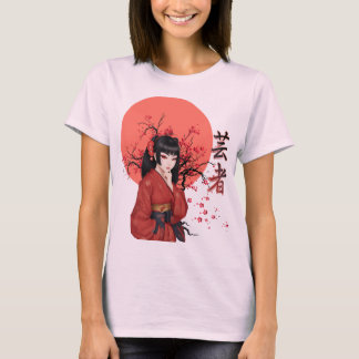 Geisha | Vacker Sakura Girl | Oriental Vibes T Shirt