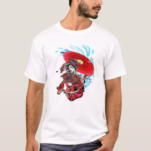 Geisha Vaporwave Japansk Koi Fish Carp Geiko Aest T Shirt