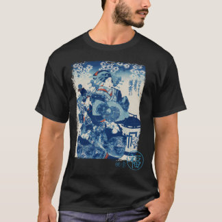 Geisha vid traditionell japansk vinter t shirt