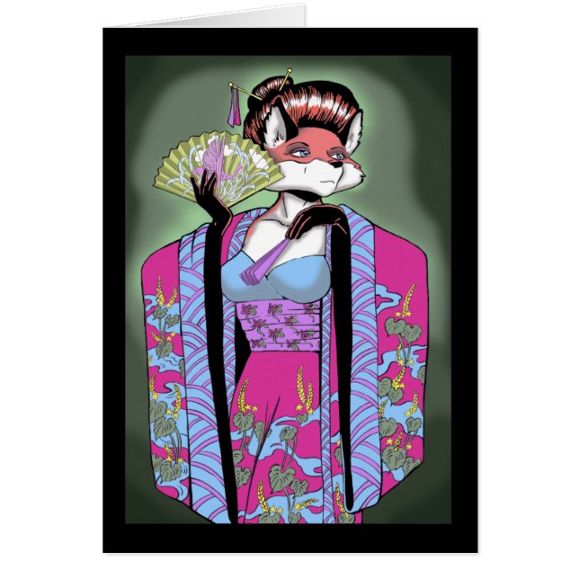 Geisharävkort Hälsningskort (Framsidan)