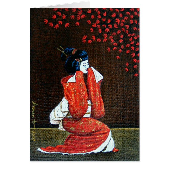 "Geishas dans ", Hälsningskort (Framsidan)