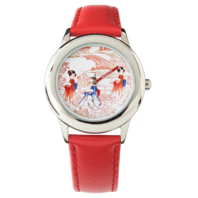 Geishas i trädgård armbandsur (Framsida)