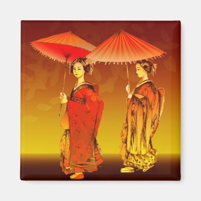 Geishas parasoles magnet (Framsidan)