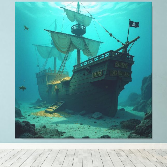 Geisterschiff der Piraten   Canvastryck (Insitu (trägolv))