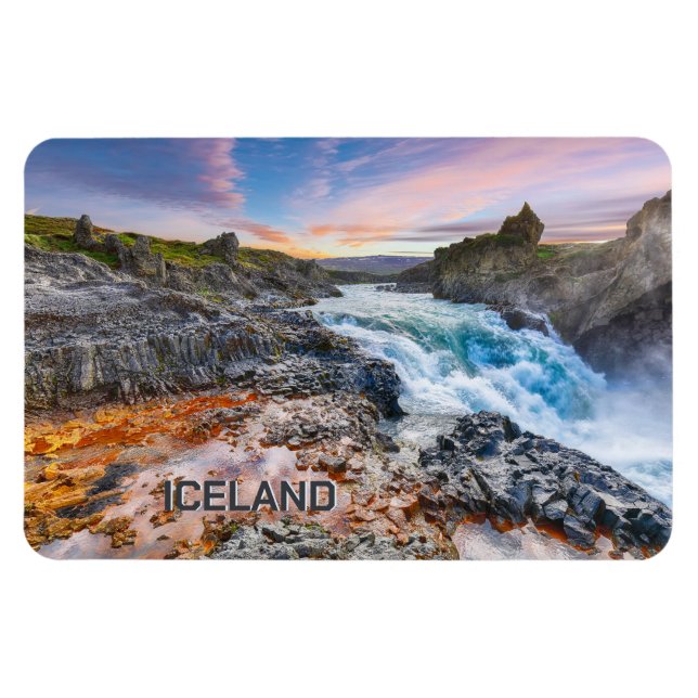 Geitafoss Waterfalls, Island Magnet (Horisontell)