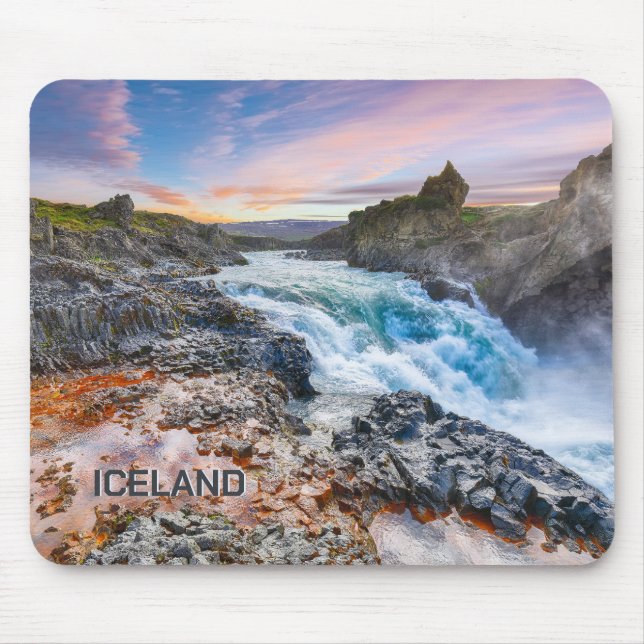 Geitafoss Waterfalls, Island Musmatta (Framsidan)