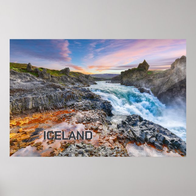 Geitafoss Waterfalls, Island Poster (Framsidan)