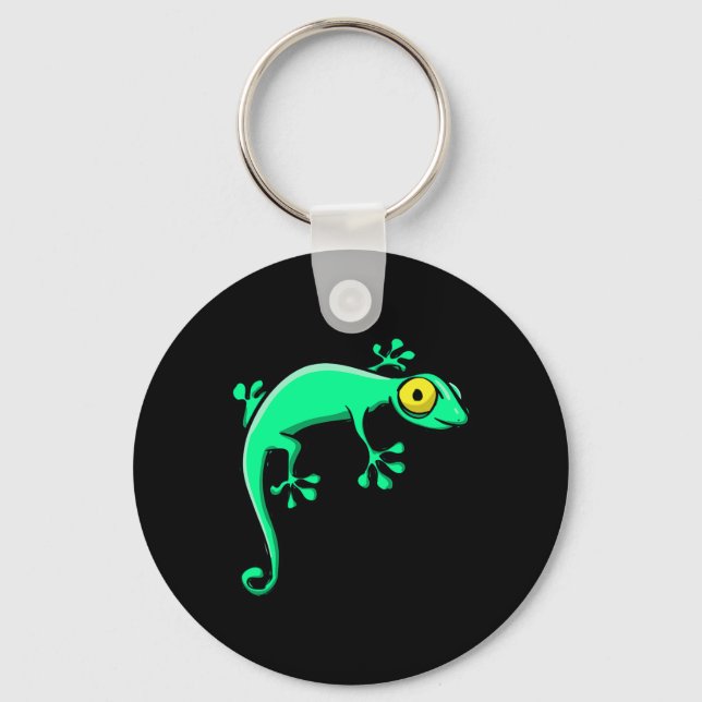 Gekko Lizard Halloween Costume Funny Halloween Nyckelring (Framsida)