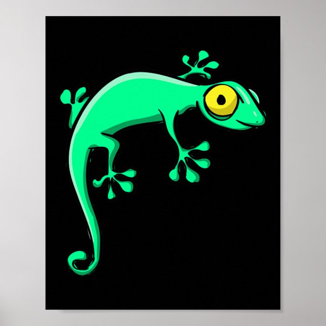 Gekko Lizard Halloween Costume Funny Halloween Poster (Framsidan)