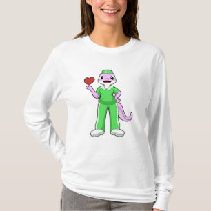 Geko som sjuksköterska med hjärta t shirt